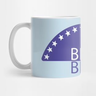 White Stars With Blue Background Mug